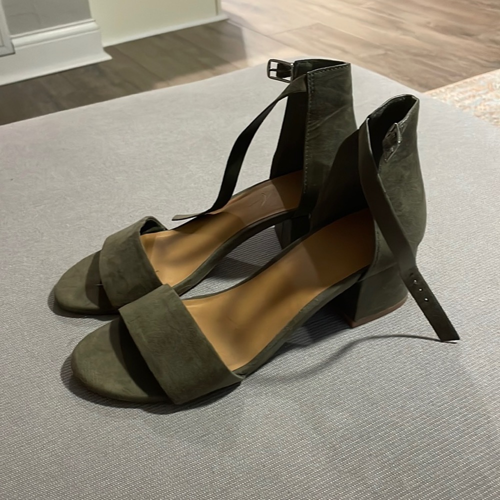 Olive green heels